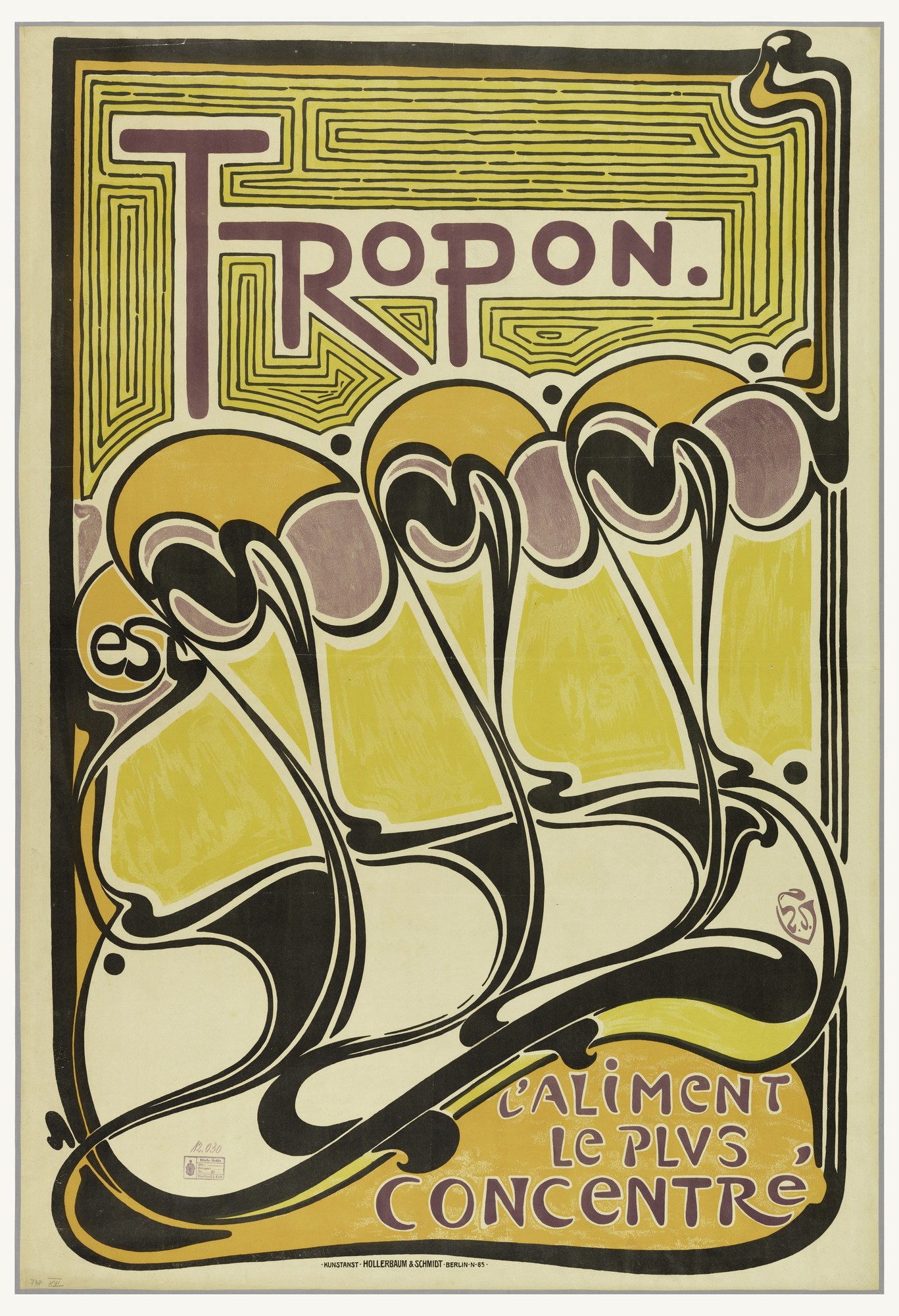 Tropon L'Aliment le Plus Concentre 1898 Poster by Henry van de Velde